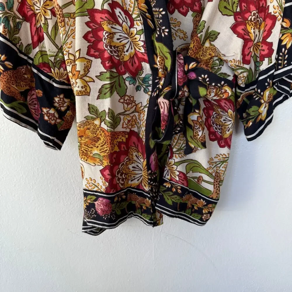 Farm Rio Women’s Tapestry Knit Crossover Kimono size S - Picture 4 of 11